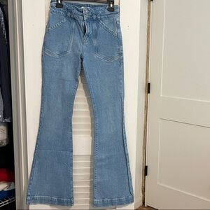 Frame Denim Light Blue Flare Jeans